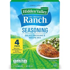 히든밸리 오리지널 랜치 시즈닝 & 드레싱 믹스 Hidden Valley 1oz 4봉 3팩, 12개