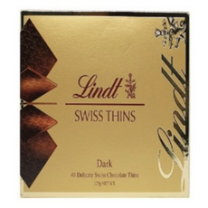 Lindt 린트 스위스 씬 다크 초콜릿 125g, 1개