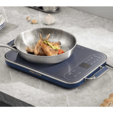 가정용 다기능 작은 1구 인덕션 고출력 고급형 세라믹, 라이트 럭셔리 블루