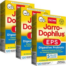 재로우 자로-도필러스 EPS 다이제스티브 프로바이오틱 유산균 5 빌리언 베지캡, 120개입, 3개