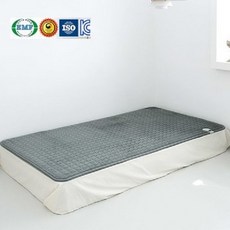 센서형 인체감지 탄소온열매트 극세사 그레이 싱글