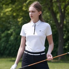 커터앤벅 여성 기능성 슬림핏 골프 반팔 티셔츠 WT