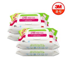 3M 간편 세정 티슈 80매 X 4팩, 4개