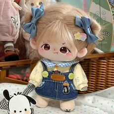 사람솜인형 아기 몸체 도화인형 무속성 솜인형옷, 뼈대없는인형+랜덤옷, 금발코코