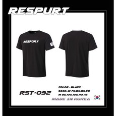 리스퍼트RST-092 RESPURT 라운드티셔츠 운동복 스포츠웨어 생활스포츠 배드민턴 탁구 테니스 볼링 스쿼시 정구
