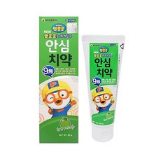 케이엠제약 뽀로로는 치카친구 안심치약 사과향 3~5세, 80g, 12개