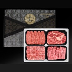 프리미엄 마블링 와규 선물세트5[MB 8-9등급](부채200g+등심200g+살치200g+꽃갈비200g), (부채200g+등심200g+살치200g+꽃갈비200g), 1개
