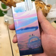 여자 여성 메탈 자동 슬라이드 담배 케이스 보관함