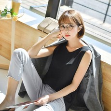 [마이더스비] 라이프 브이넥 나시 블라우스 리뷰후기