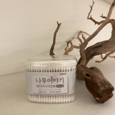 나무이야기원터치사각면봉회오리형350개입