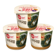 햇반 컵반 미역국밥, 167g, 3개