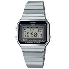 CASIO A700W-1A 사각 빈티지 메탈밴드 방수 ALARM CHRONOGRAPH