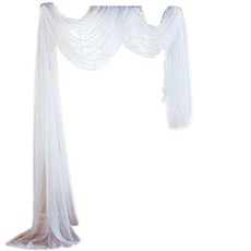 깎아 지른 캐노피 침대 커튼 우아한 Voile 창 스카프 웨딩 아치 Drapes Valance