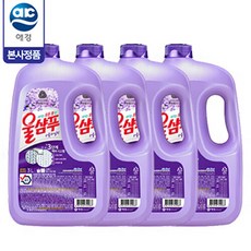 울샴푸 세제 퍼플라일락 본품, 3L, 4개