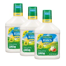 히든벨리 오리지널 랜치 라이트 샐러드 드레싱 앤 토핑 Hidden Valley Original Ranch Light, 3개, 1.06L