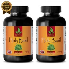 NATURE SUPPLEMENTS 무드 부스터 보충제 - 홀리 바질 745MG 2B 차, 1개, 60정