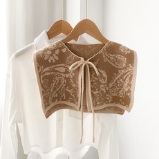 니트진주케이프레이어드카라