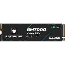 내장형 SSD 교체용 드라이브 정품 솔리드 스테이트 acer 프레데터 GM7000 2TB M.2 2280 NVMe Gen4 내장 게이밍 PS5와 호환 최대 7400MB s BL, 512GB, 1개