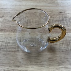 금칠 항아리 유리숙우 250ml 내열유리 공도배 티포트 수구, 1개