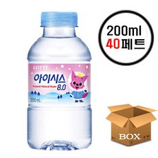 롯데 아이시스8.0 핑크퐁생수 200ml 40개