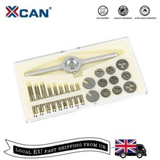 XCAN 31pcs M1-M2.5 메트릭 탭 및 다이 세트 미니 NC 나사 스레드 플러그 탭 HSS 스틸 핸드 스크류 탭 다이, 01 CHINA