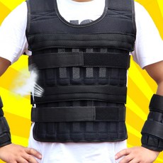맨몸운동 중량조끼 웨이트 딥스 풀업 턱걸이 벌크업 조끼 모래 주머니, 30kg 중량조끼g, 블랙/해외배송