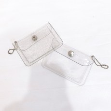 투명 / 글리터 PVC 동전 카드 지갑