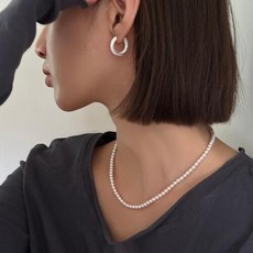 (당일) 925 실버 심플 링 귀걸이 미니 여성 은귀걸이