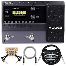 MOOER GE150 Guitar Amp Modelling and Multi-Effects Pedal Bundle with Blucoil 10-FT Straight Instrum, One Color_One Size, One Color, 상세 설명 참조0