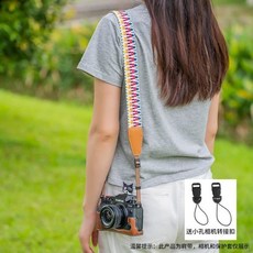 카메라스트랩 로프 끈 줄 레트로 에스닉 카메라 숄더 스트랩 길이 DSLR 니콘 후지 캐논 소니 Sony용 스트라이프 직조, G, 1개