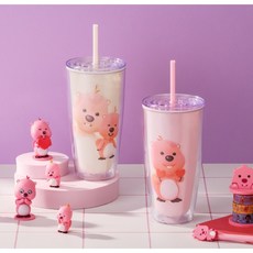 락앤락 잔망루피 대용량 콜드컵 빨대 텀블러 720ml, 아이보리, 1개, 750ml