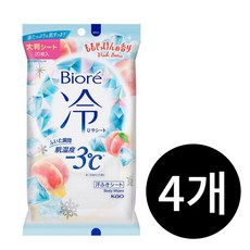 비오레 냉각 시트 복숭아 20매, 4개