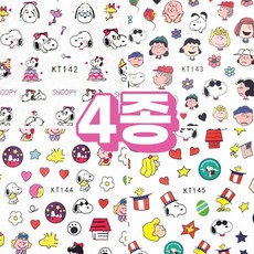 스누피 4종 네일 데코스티커, 1개, KT-145