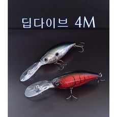 파요 딥 다이브 4M 크랑크베이트 12cm 21.5g 배스 루어 낚시, 6번 아메리칸 크로우, 1개