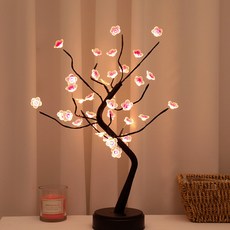 LED 무선 감성 나무 무드등 침대 간접 조명 수면등 크리스마스 트리, 벚꽃