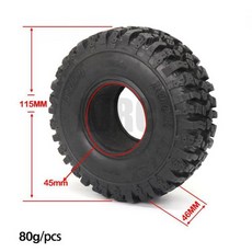 1:10 RC 크롤러 축 SCX10 SCX10 II JEEP 90046 90047 TRX 4 Defender G500 TRX 6 G63 용 4PCS 115MM 고무 머드 그래플러, 1 개