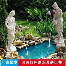 인테리어분수 집들이선물 유럽식 물 흐르는 사람 조형물 호텔 정원 수경어지 분수대 인테리어, 01 무두건항조류