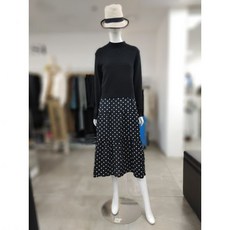 SI 도트패턴 니트 콤보 원피스 SHO1129410BK 백화점 아울렛 (2972277)