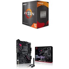 AMD Ryzen 5 5600X 6코어 12스레드 잠금 해제 데스크탑 프로세서 및 Asus ROG Strix B550-F Gaming WiFi II AM4(3세대 Ryzen), 기본 - cpu5600