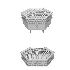 캠핑화로대 브라텐그릴 숯 불판 불멍 개인 스탠 감성 화로 고기 테이블 캠핑 용품, 2. 대형 소각장의 업그레이드 버전  보관 가방 미포함