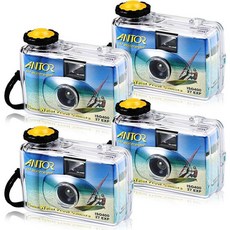 Xuhal 4pcs 수중 일회용 카메라 방수 팩 35mm 400 ISO 필름 27 여름 해변 휴가 캠프 스노클링 여행 성인 청소년 선물 186798 