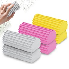생활파트너 다용도 물흡수 스펀지 pva 틈새 먼지제거 먼지제거 물기제거 스폰지 6종 세트 (옐로우 2p+핑크 2p+그레이 2p)