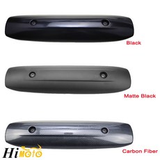블랙/카본 파이버 오토바이 머플러 배기 파이프 커버 카울 Yamaha TMAX500 TMAX530 T MAX T MAX TMAX 500/530 2011 2016|커버 & 장식품, 1개, Carbon Fiber, 단일