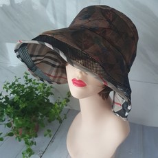 [레몬그레이] 핸드메이드 인조 모시 챙모자 패션 두건 중년 여성 여름 간절기 모자 항암모자 할머니 병원 등산 낚시 나들이