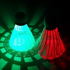 LED셔틀콕 야광 배드민턴공 깃털콕 야간 운동 셔틀콕, 1, LED셔틀콕(나일론)
