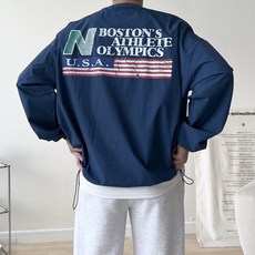 보스턴 나일론 아노락맨투맨 바람막이맨투...