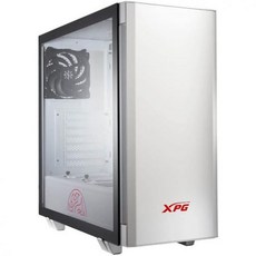 XPG PC 케이스 미들타워 강화유리 MESH 몬스타 인베이더 미드 타워 브러시드 알루미늄 120mm 팬 2개 ARGB 컨트롤러가 장착된 전면 다운라이트 흰색 Q1416014