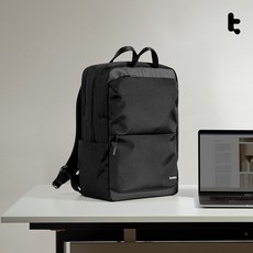 [탐탁] T71 네비게이터 랩탑 백팩 / 맥북 그램 갤럭시북 / 비즈니스 생활방수코팅 USB충전포켓 노트북 케이스 여행 출장 가방, Black