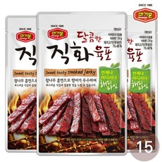 머거본 영양간식 국내산 달콤직화 육포 20g x15봉, 15개