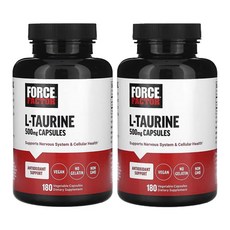 포스팩터 l-타우린 500mg 베지 캡슐 180 정, 2개, 180캡슐